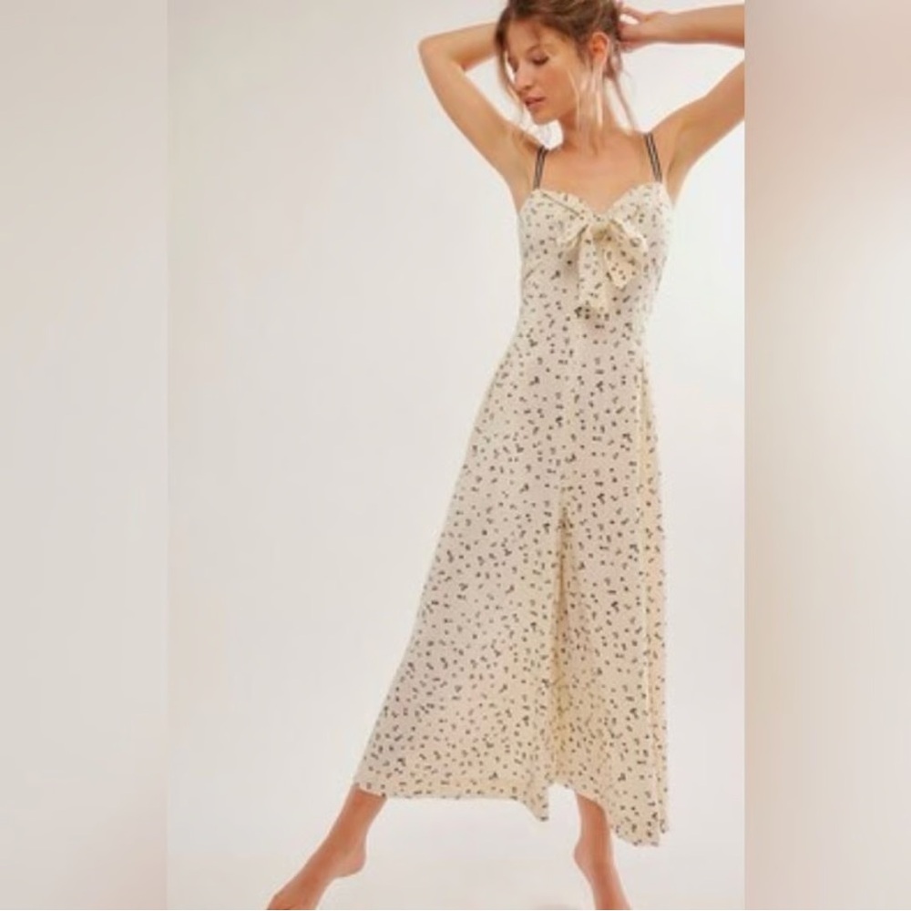 Free People Intimately - Coming Home Floral Wide Leg Pocketed Jumpsuit Romper